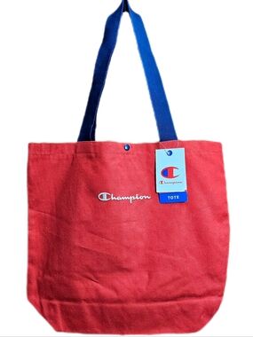 Champion Red & Blue snap closure Tote bag totes bags new with tags
